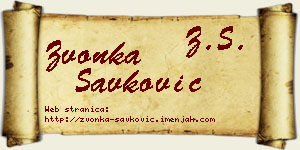 Zvonka Savković vizit kartica